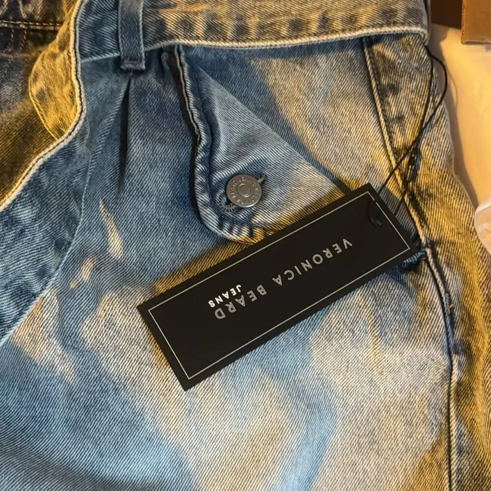 Veronica Beard Nori belted denim shorts
